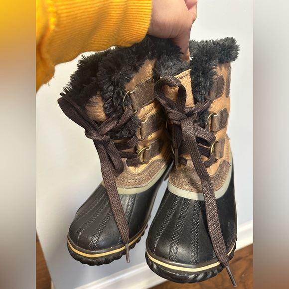 New Sorel Slimpack Pac Short Riding Leathe Waterproof Sherpa Lace Up Duck Boots - Picture 5 of 5